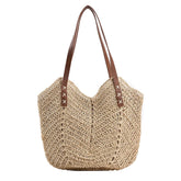 DKIIL NOIYB Straw Shoulder Bag For Women, Large Straw Bags Weave Handmade Handle Tote Bag Summer Beach Straw Handbags Bohemian Crossbody Bag